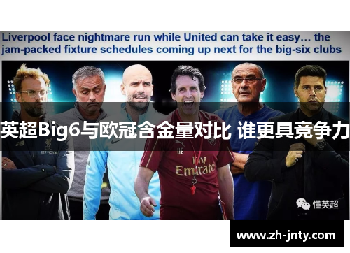 英超Big6与欧冠含金量对比 谁更具竞争力